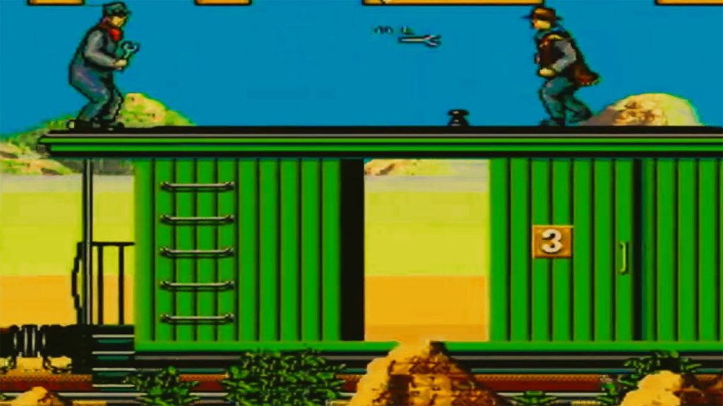 A screenshot from Back to the Future Part III on the Sega Genesis.