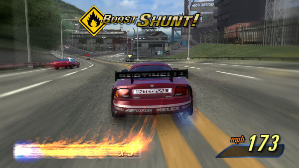 A screenshot from Burnout 3: Takedown.