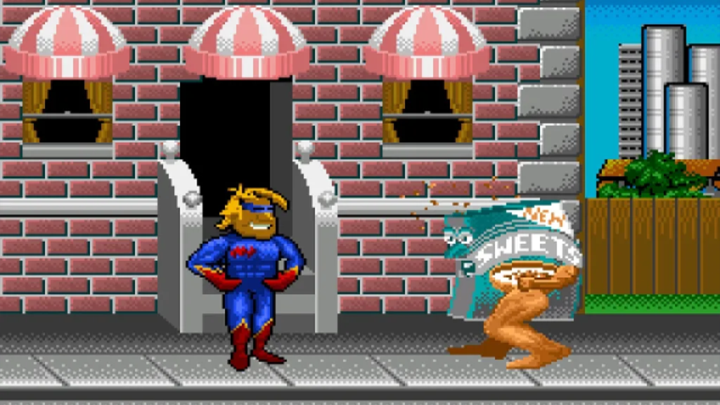 A screenshot from Captain Novolin on the Super Nintendo Entertainment System.