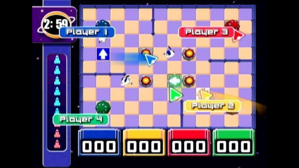 A screenshot from ChuChu Rocket!.