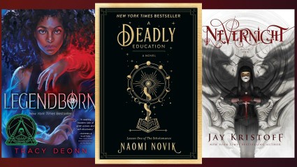 The covers of Legendborn, A Deadly Education, and Nevernight