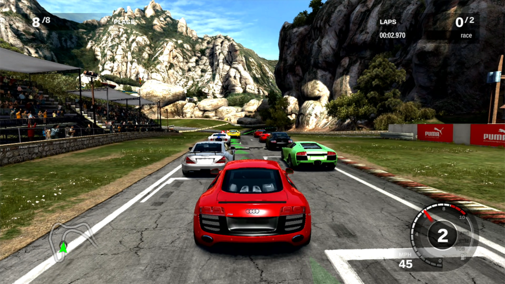 A screenshot from Forza Motorsport 3 on the Xbox 360.
