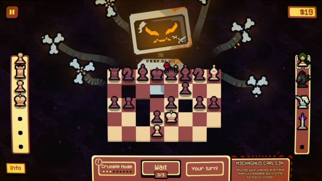Gambonanza boss fight chess board