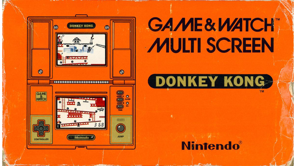 The Game & Watch Donkey Kong game in its original box.