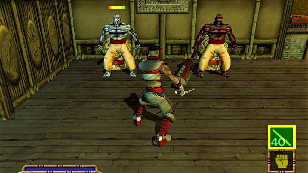 A screenshot from GoDai: Elemental Force on the PlayStation 2.
