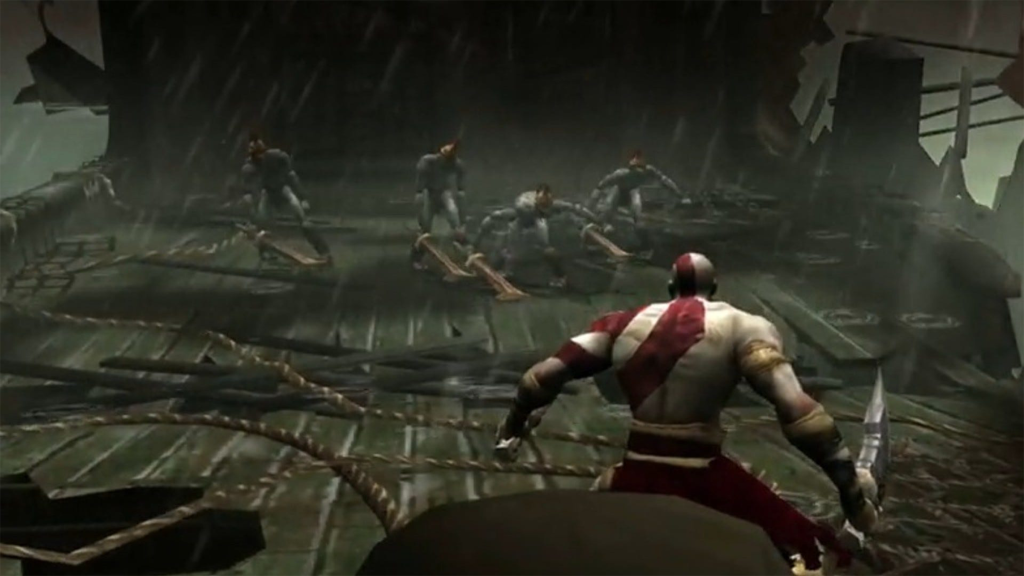 A screenshot from God of War.
