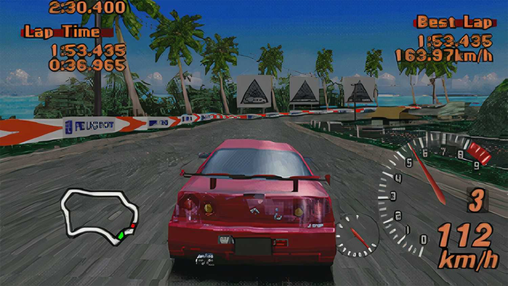 A screenshot from Gran Turismo 2 on the PlayStation.