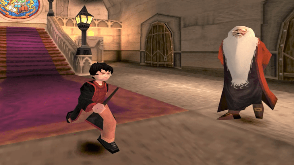 A screenshot from Harry Potter and the Sorcerer's Stone on the Sony PlayStation.