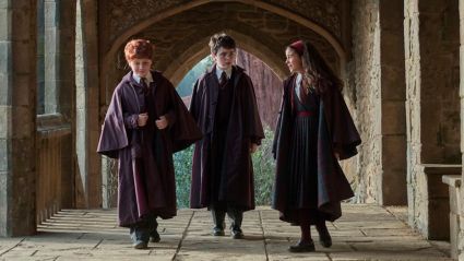 Harry Potter with Ron and Hermione