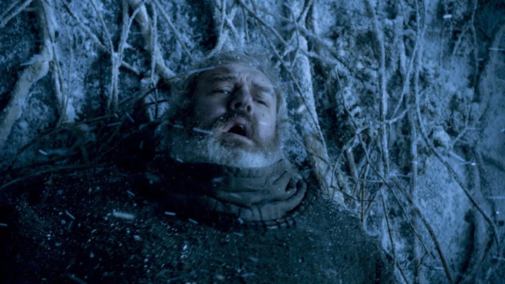 Hodor holding the door in Game of Thrones Season 5