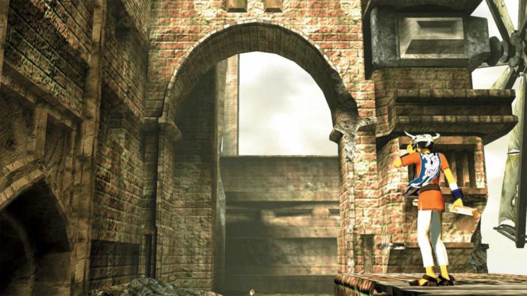 A screenshot from Ico on the PlayStation 2.