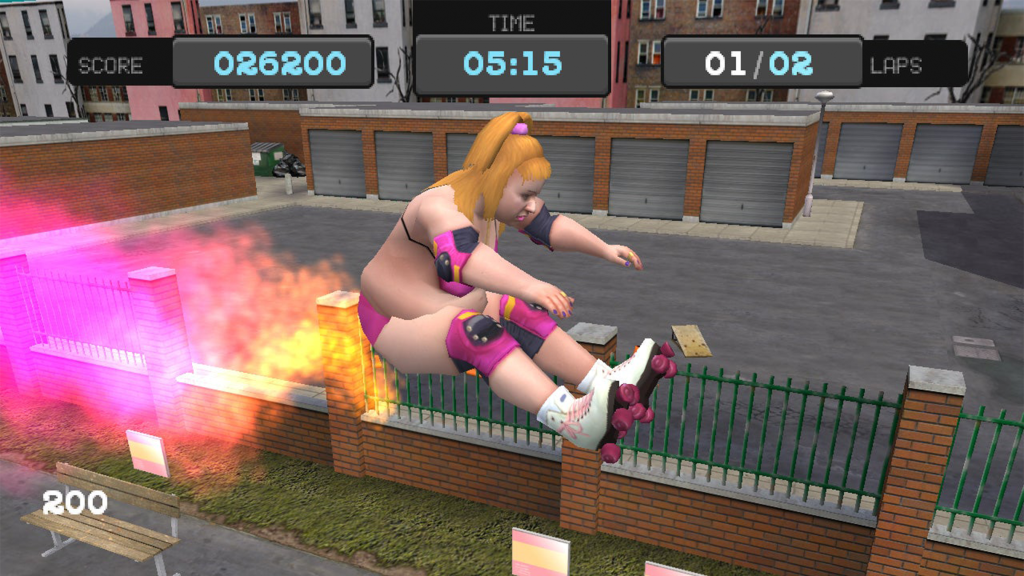 A screenshot from Little Britain: The Video Game on the PlayStation 2.