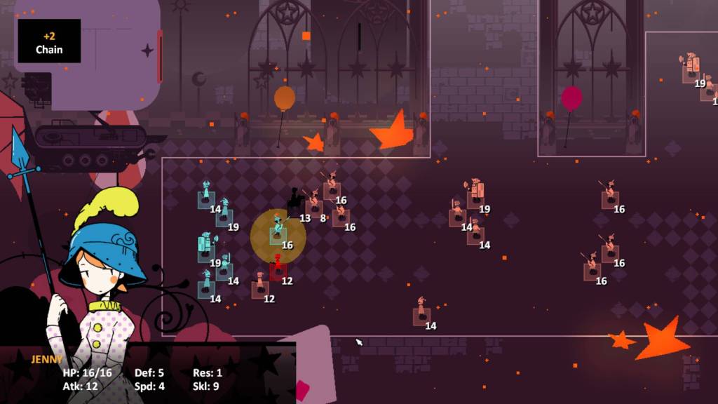 A unit in Magellania attacking another.