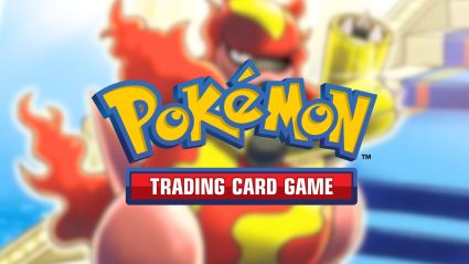Magmortar with Pokemon TCG Logo for Banned Pokemon Card List