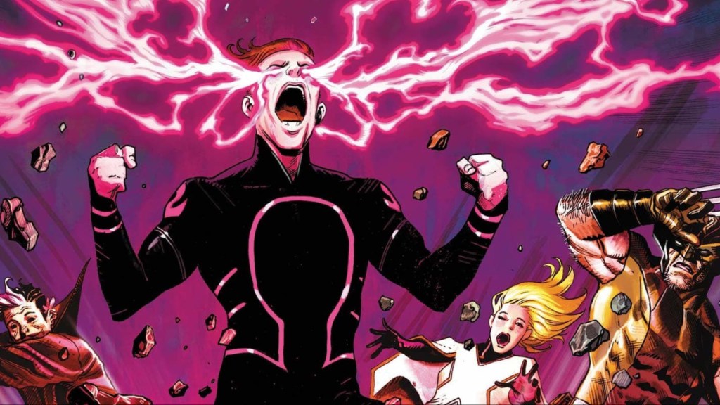Quentin Quire using his powers in front of Wolverine