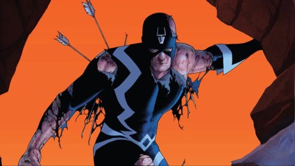Black Bolt with arrows in his back