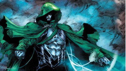 The Spectre surrounded by his capes