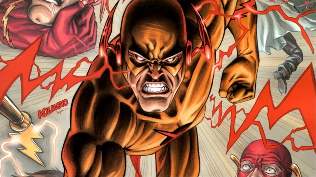 The Reverse Flash running forward