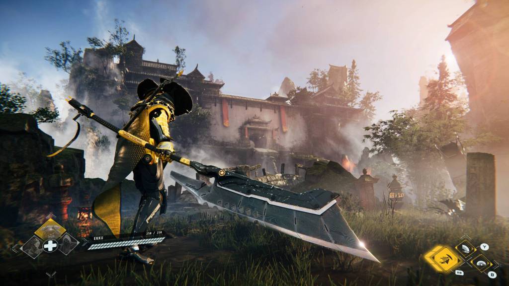 The player holding a giant spear in Morbid Metal.
