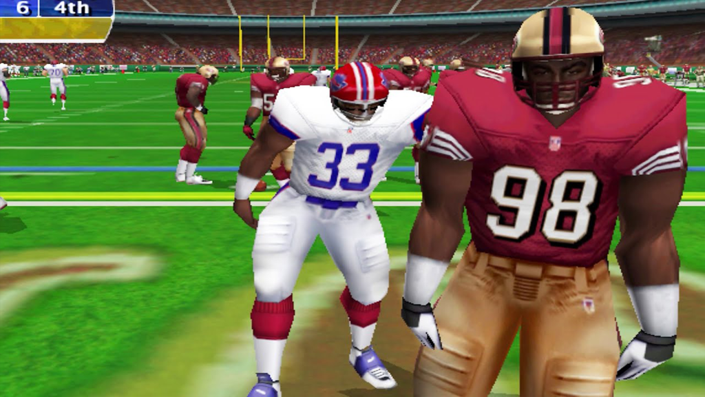 A screenshot from NFL 2K on the Sega Dreamcast.