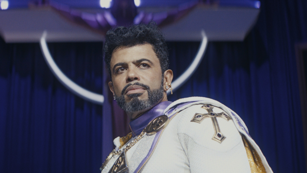 Daveed Diggs as Oh-Father looking serious in The Boys Season 5