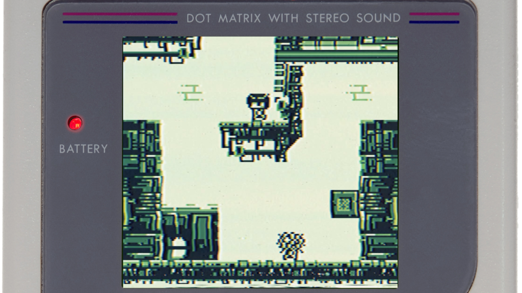 A screenshot from Phobos Dere on the Nintendo Game Boy.