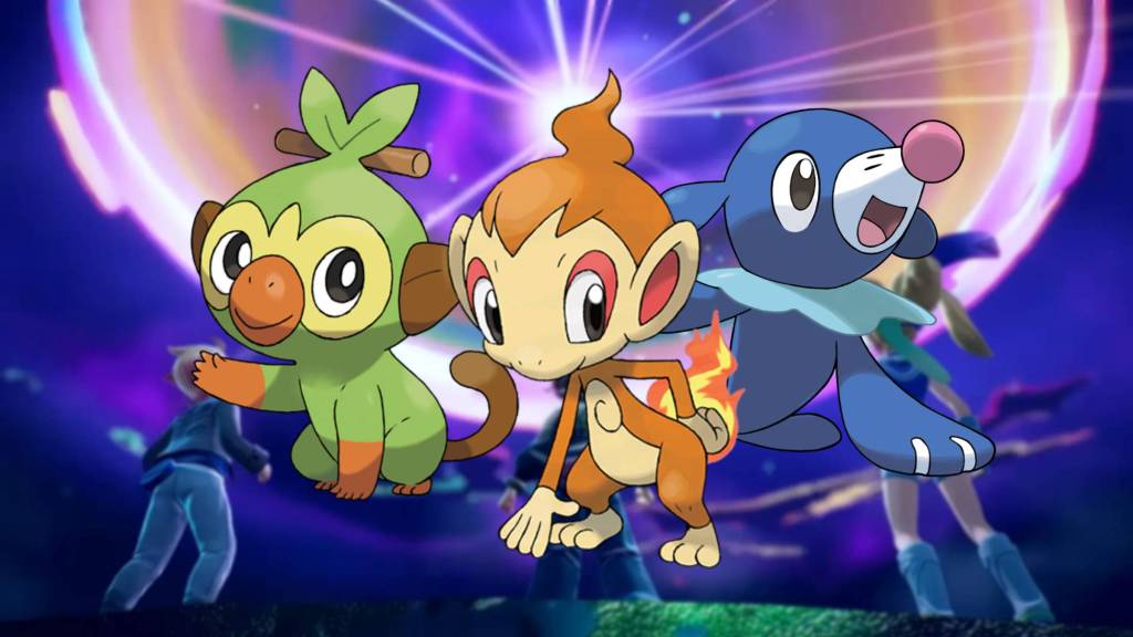 Pokemon Chimchar, Grookey, and Popplio starters
