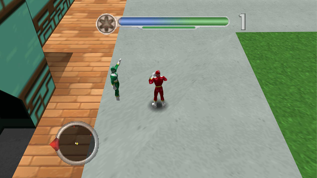 A screenshot from Power Rangers: Lightspeed Rescue on the Nintendo 64.