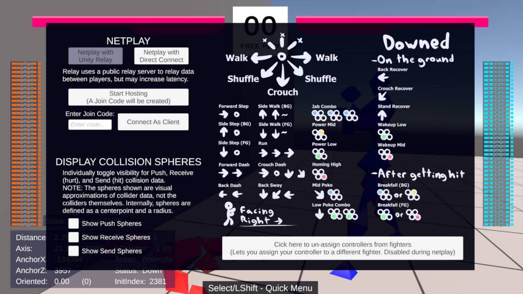 R.U.S.H. all controls menu