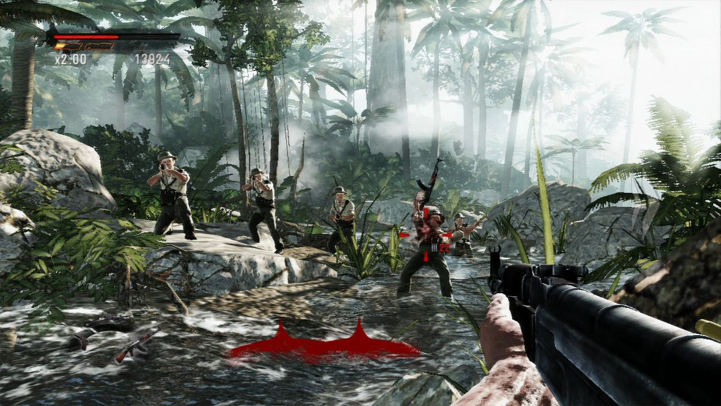 A screenshot from Rambo: The Video Game on the PlayStation 3.