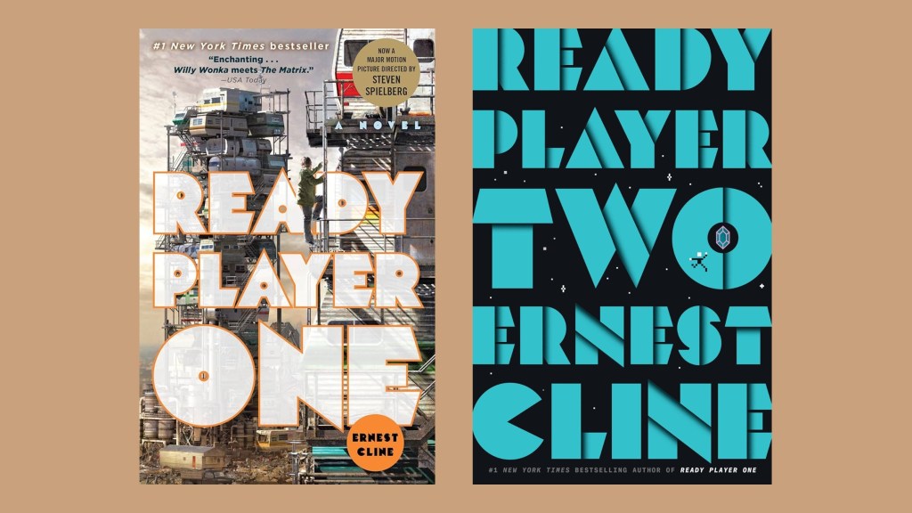 The covers of Ready Player One and Ready Player Two