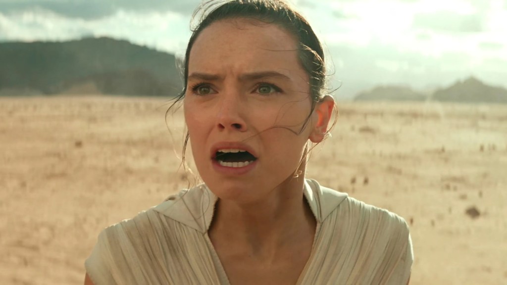 Rey looking sad in Rise of Skywalker
