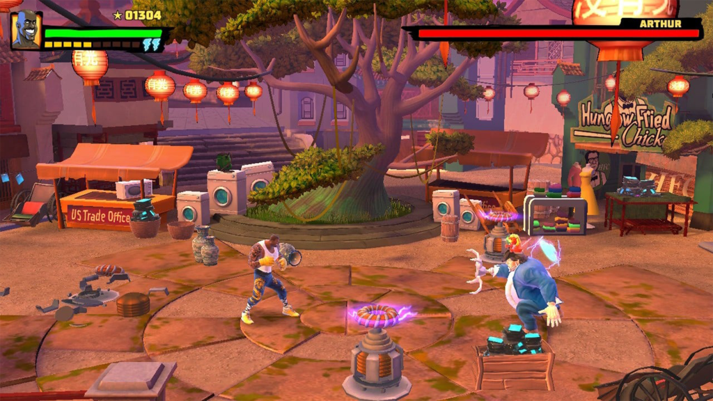 A screenshot from Shaq-Fu: A Legend Reborn.