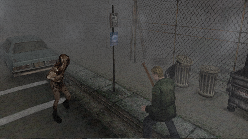 A screenshot from Silent Hill 2 on the Sega Dreamcast.