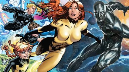 Silver Surfer, Crystal, and Power Pack