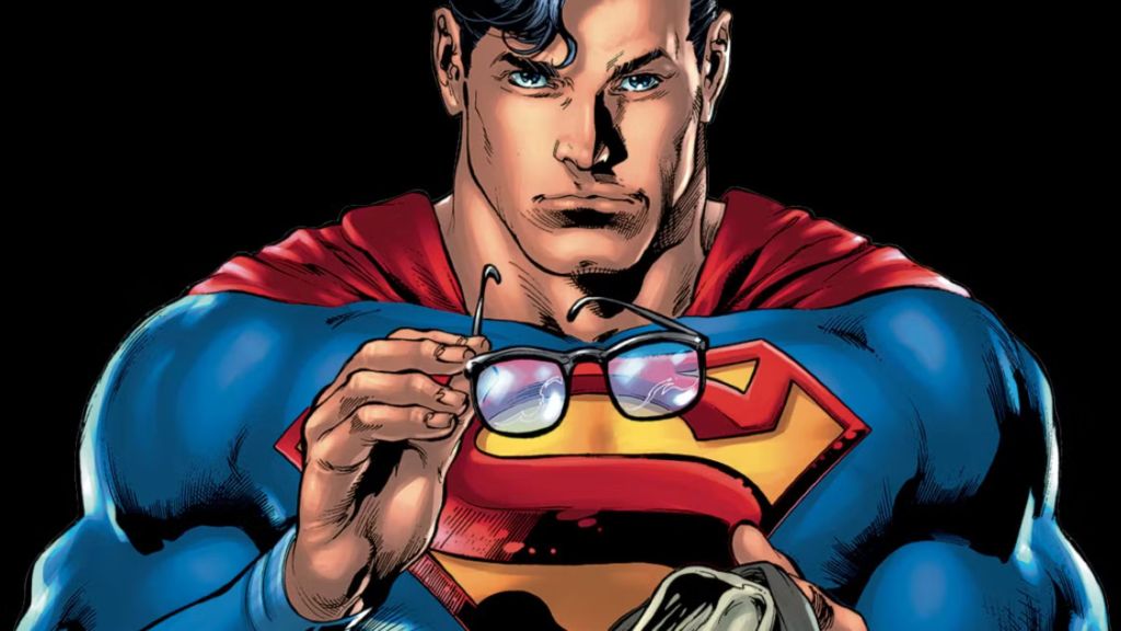 Superman in DC Comics with his glasses