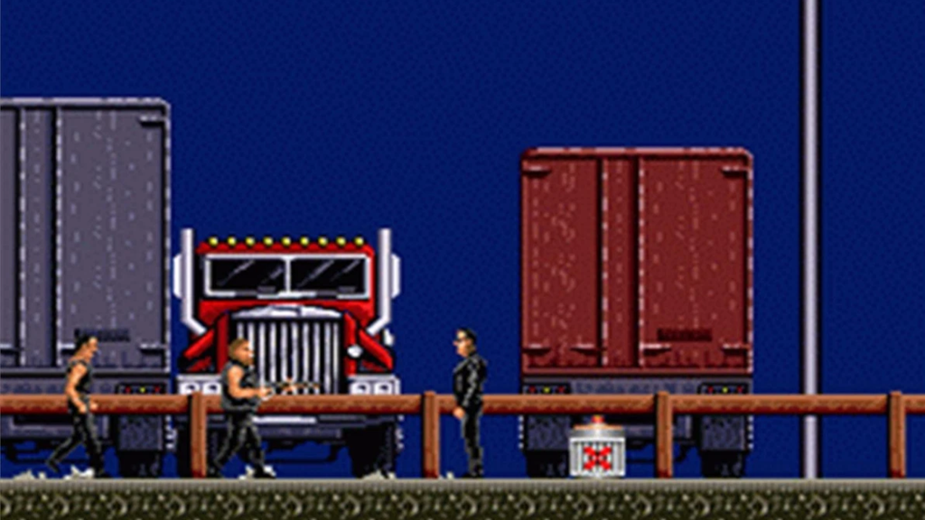 A screenshot from Terminator 2: Judgment Day on the Super Nintendo Entertainment System.