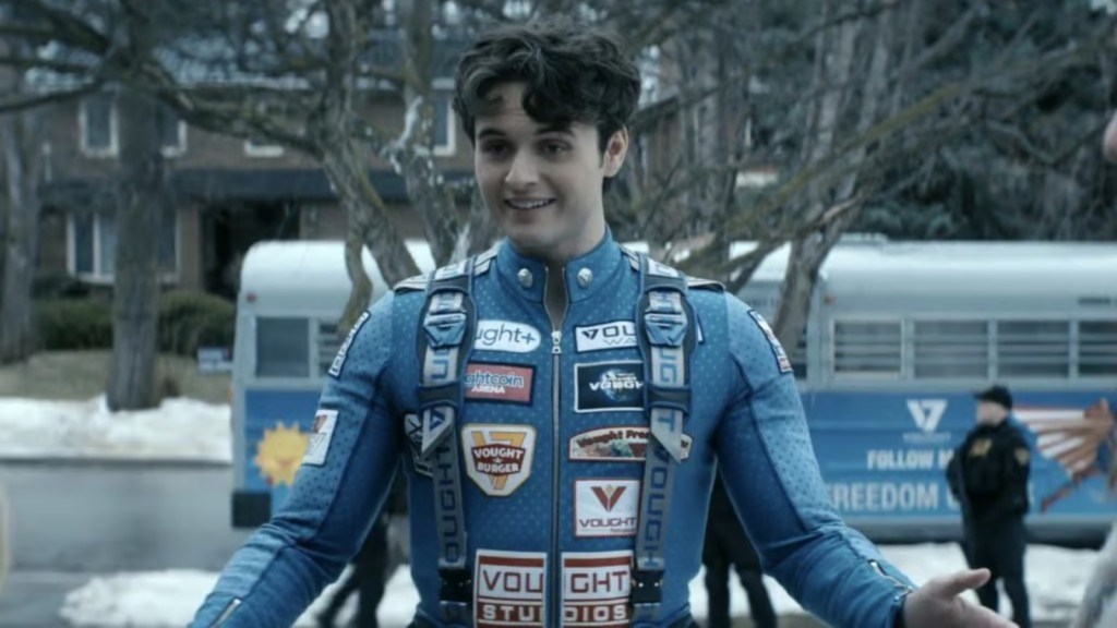 Jestreak smiling in The Boys Season 5, Episode 2