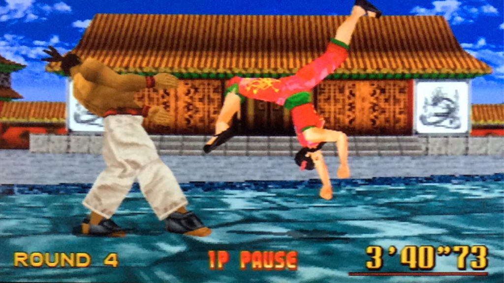 A screenshot from Virtua Fighter 2 on the Sega Saturn.
