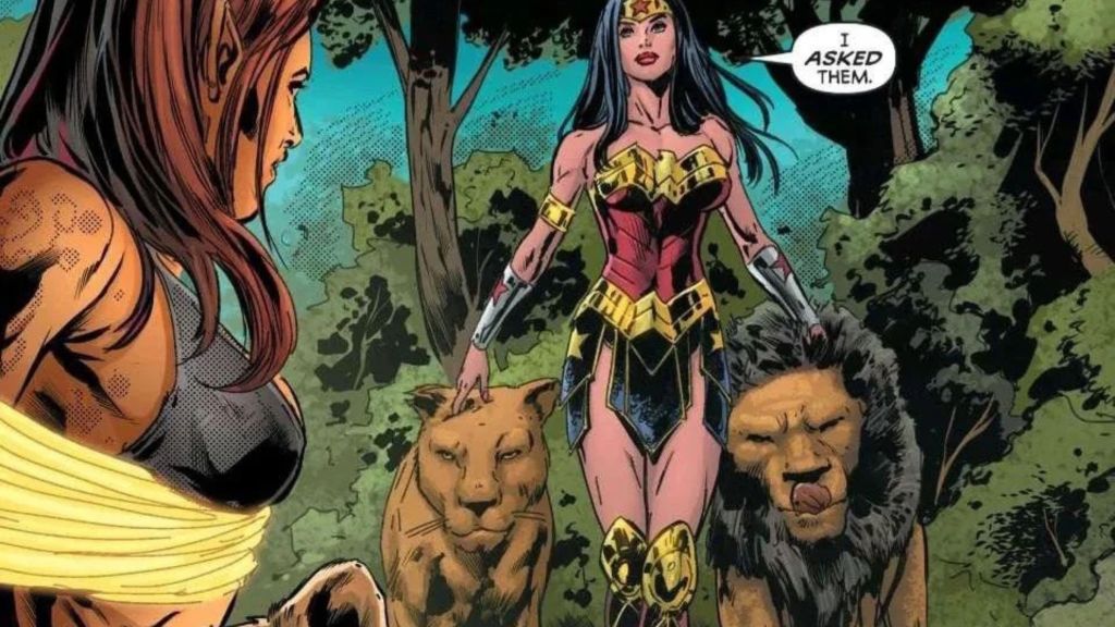 Wonder Woman with animals in DC Comics