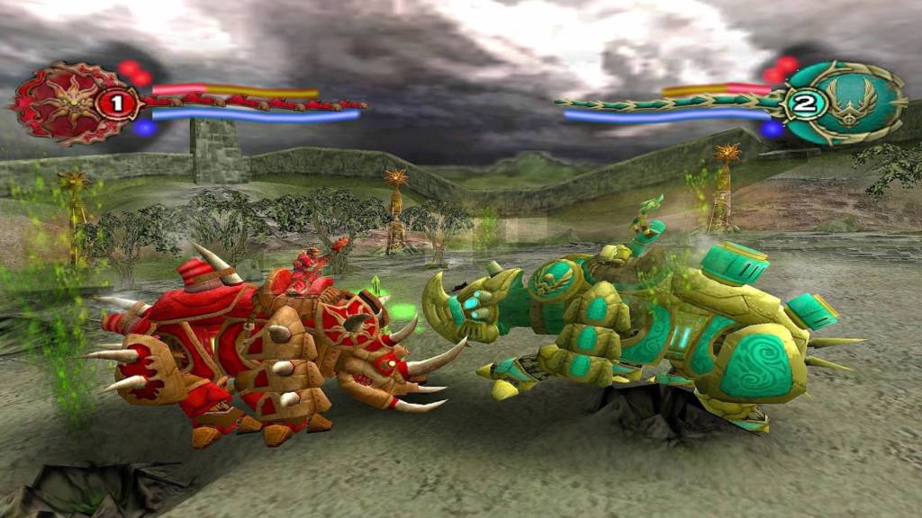 Two elephant creatures fighting in Wrath Unleashed.