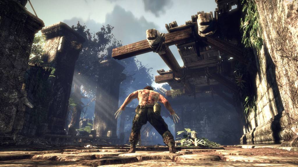 Wolverine standing in a ruined structure in X-Men Origins: Wolverine