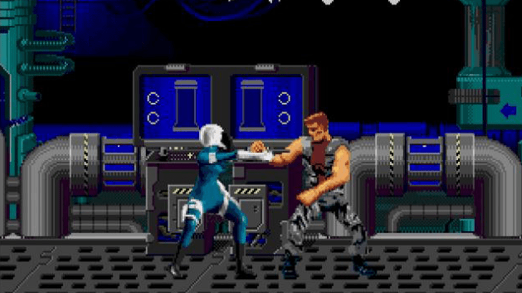 A screenshot from X-Perts on the Sega Genesis.