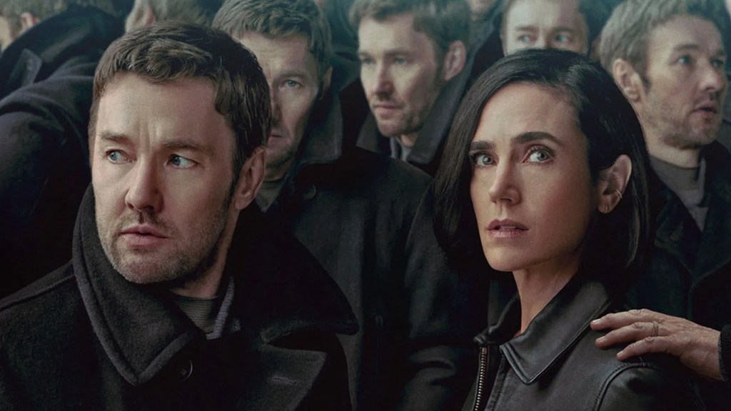 Joel Egerton and Jennifer Connelly in a promotional image for Dark Matter (2024)