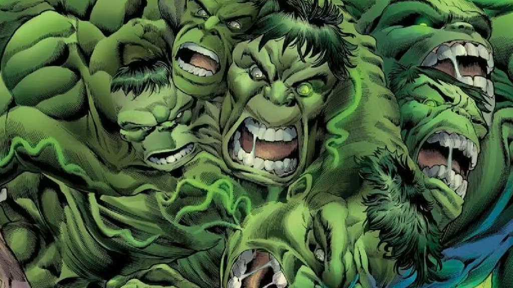 Hulk mutating in Marvel Comics