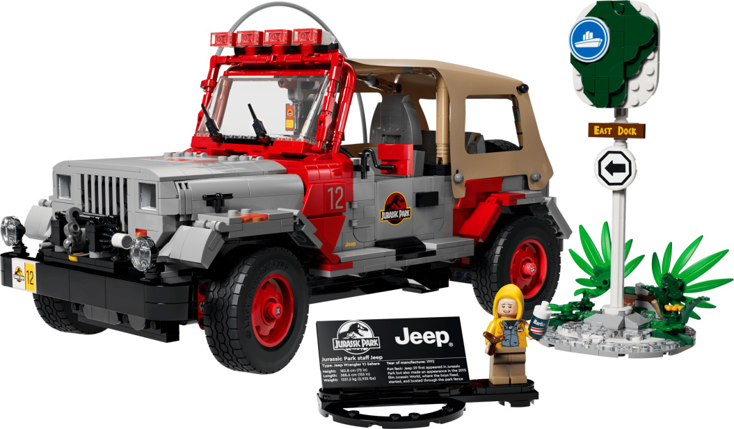 LEGO’s New Jurassic Park Jeep Wrangler Is Up for Pre-Order Now