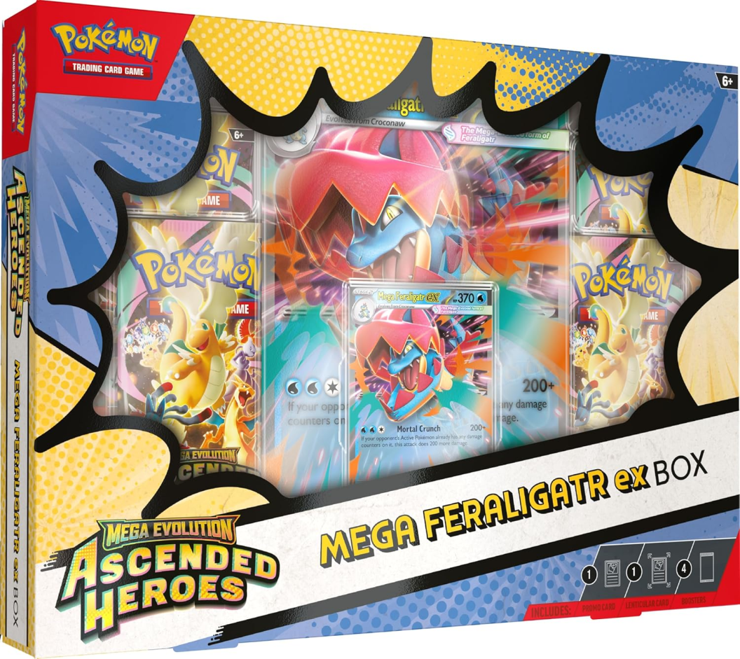 Pokemon TCG: Ascended Heroes Mega Feraligatr ex Box Releases Tomorrow (And Pre-Orders Are Still Available)