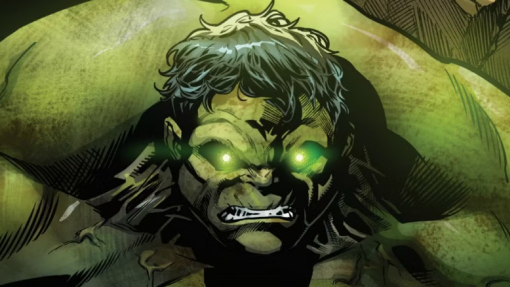 Hulk with glowing eyes in Marvel Comics