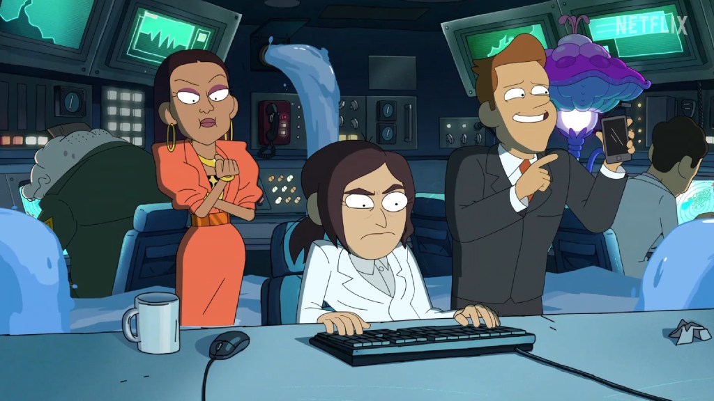 A still from the TV show Inside Job