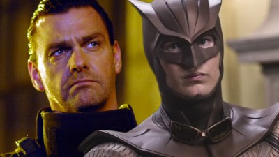 Split image with Ray Stevenson as the Punisher and Patrick Wilson as Nite Owl II